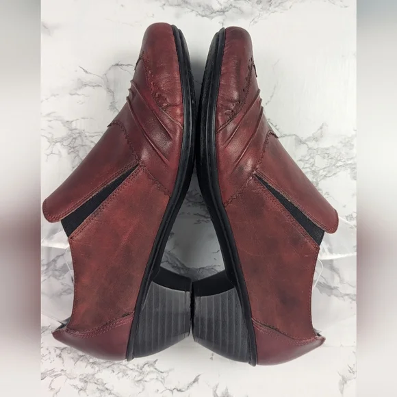 Rieker Mariah 30 Burgundy Leather Slip On Booties - EU 39 / US 8-8.5 - Picture 7 of 14